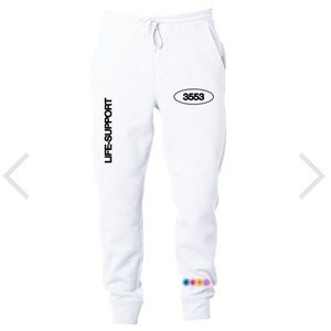 Madison Beer Life Support Art White Sweatpants